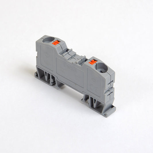 ONKA 10mm2 pružinová kolejnicová spojka svorkovnice Terminál na DIN lištu 2-vodičová šedá, 1020044 Principal Elektrik