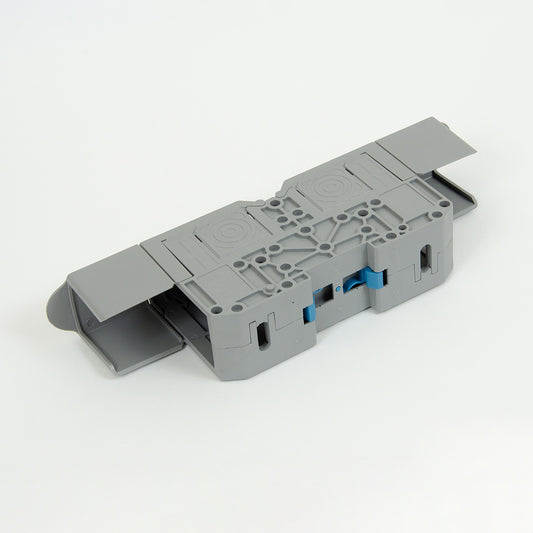 ONKA 120mm2 M10 Šroubová kolejnicová spojka svorkovnice terminál na DIN lištu s ochranným krytem, šedá, 1030073 Principal Elektrik