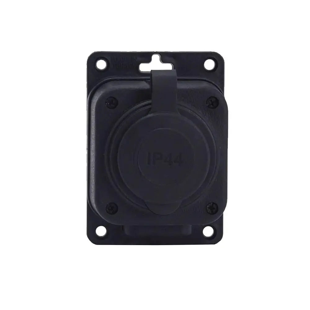 Černá gumová zásuvka na povrch 230V, 16A, IP44, 2P+Z, 1KMP-F, Bylion hermetická Gniazdo gumowe czarny černá black socket French type