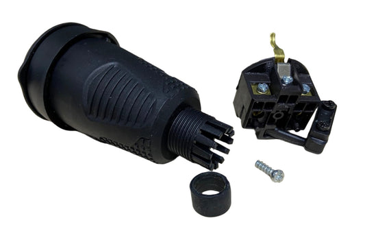 Hermetický černý gumová zásuvka schuko plug Plugue wtyczka Enchufe elektripistik Prise Ștecher Lezárt IP44 Bylion Principal Elektrik