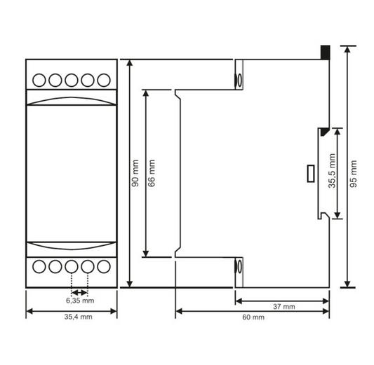Termostat regulator de temperatura pe sina DIN ON-OFF ON - OFF - comutatoare de temperatura