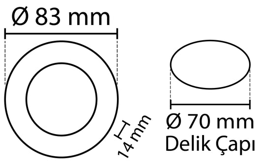 NOAS kulatý LED panel 3W / 270Lm bílá kruhový vestavný (napájecí zdroj součástí sestavy) 4000K YL10-0307