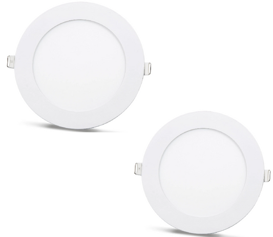 2 ks - bílá SLIM LED panel 9W / 810 Lm kruhový vestavný kulatý (napájecí zdroj součástí sestavy) 4000K YL10-0907