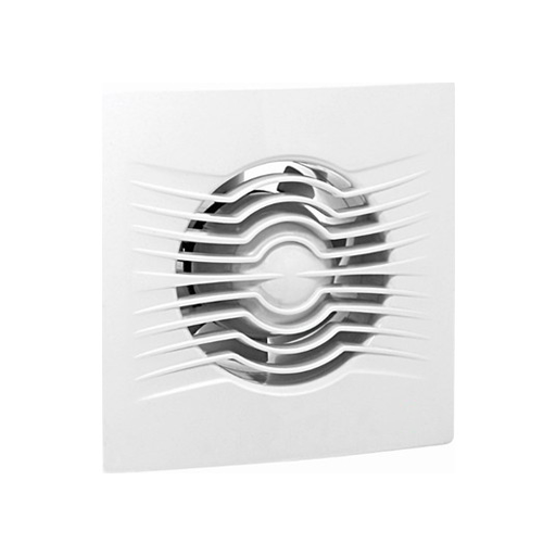 ARS - white wall-mounted axial bathroom / WC fan white with grille silent 100mm, 90 m3/h, 340041