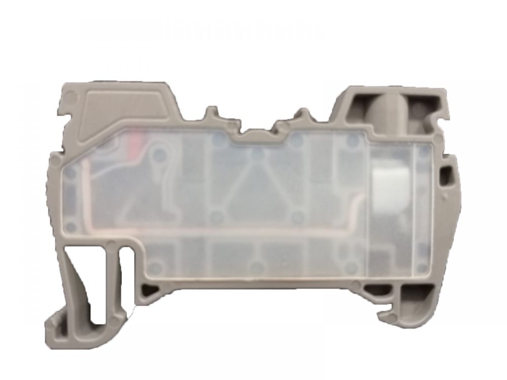 ONKA 2,5mm2 Hybride Schroef- / Veerklem Railverbinding Terminaal voor DIN-rail 2-draads grijs, 1040002