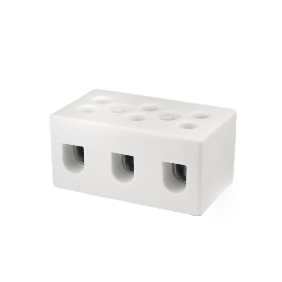 ONKA 2.5-4mm2  / 3-kolejnice  Steatit / Keramická / Porcelánová přípojka - PORCELAIN TERMINAL BLOCK, 1070003