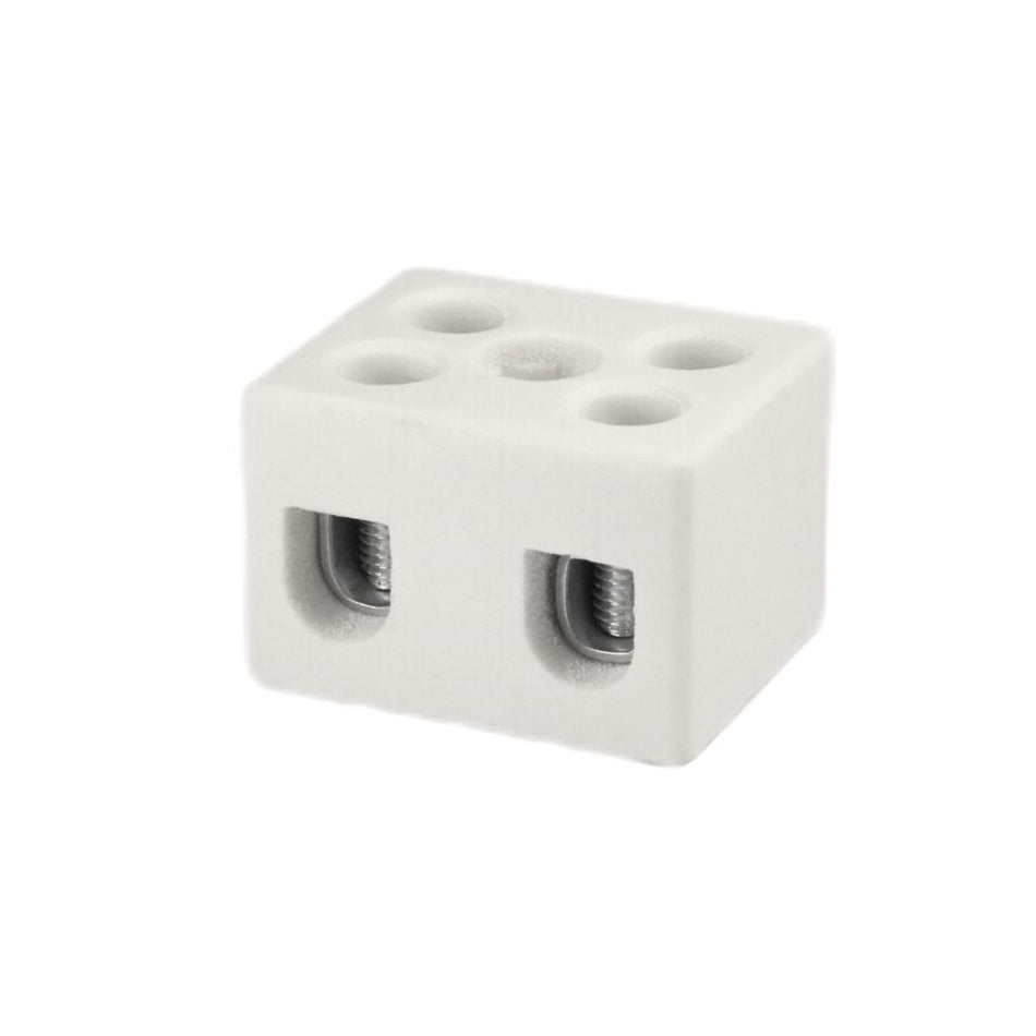 ONKA 4-6mm2  / 2-kolejnice  Steatit / Keramická / Porcelánová přípojka - PORCELAIN TERMINAL BLOCK, 1070004