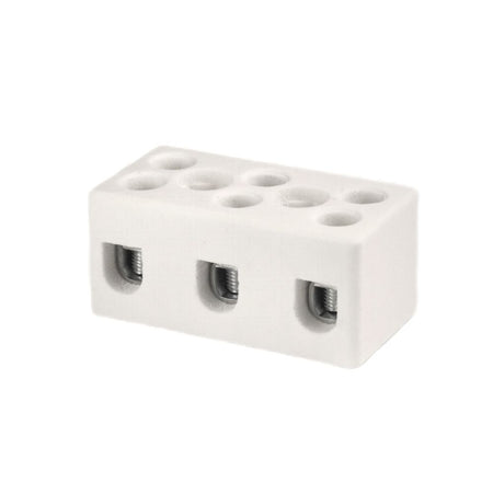 ONKA 4-6mm2  / 3-kolejnice  Steatit / Keramická / Porcelánová přípojka - PORCELAIN TERMINAL BLOCK, 1070005