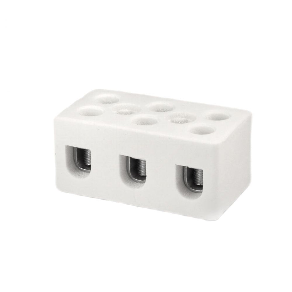 ONKA 6-10mm2  / 3-kolejnice  Steatit / Keramická / Porcelánová přípojka - PORCELAIN TERMINAL BLOCK, 1070007