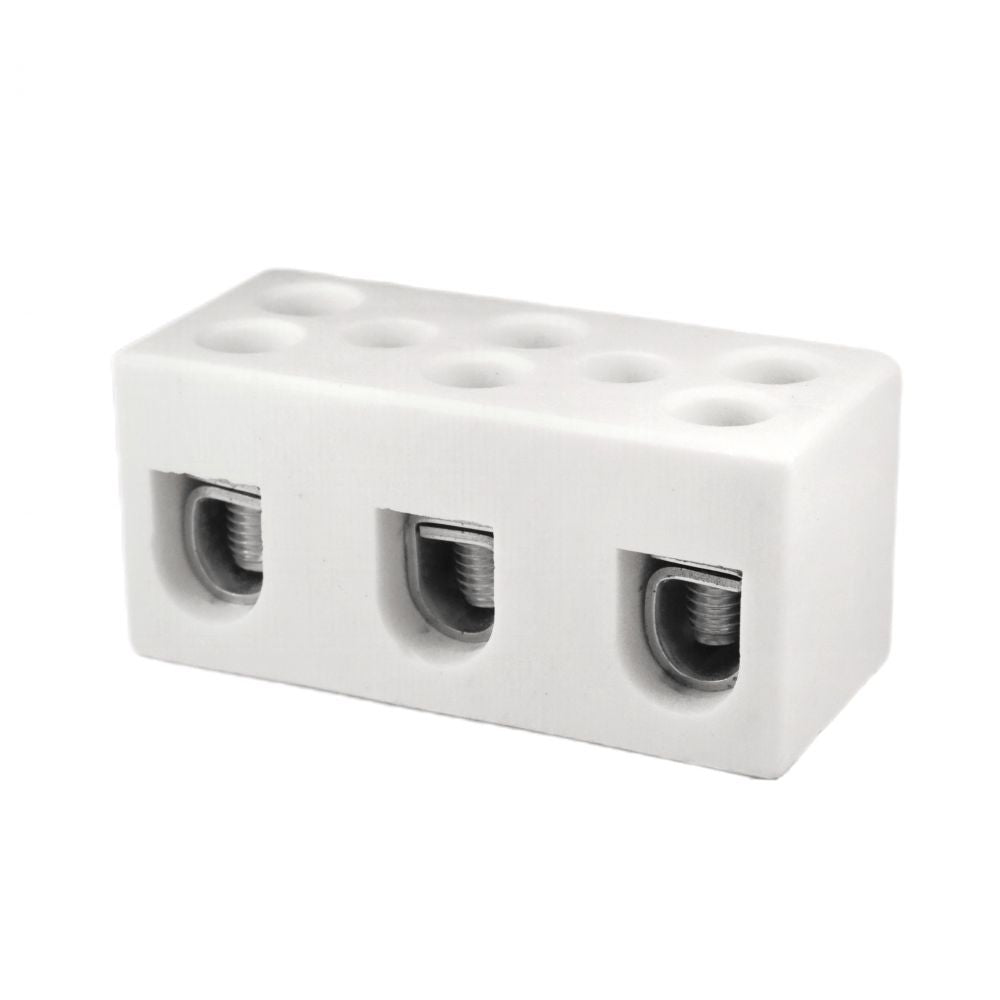 ONKA 25mm2  / 3-raíl  Steatit / Cerámica / Conexión de porcelana - BLOQUE TERMINAL DE PORCELANA, 1070013