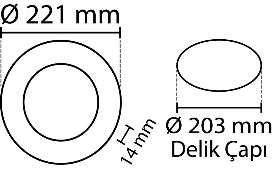 NOAS SLIM LED panel white / 4000K 18W / 1620Lm round recessed circular (power supply included in the set) 4000K YL10-1807