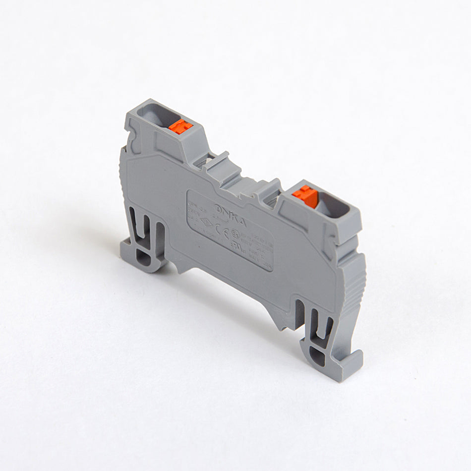 ONKA 2.5mm2 spring rail connector terminal for DIN rail 2-wire gray, 1020013