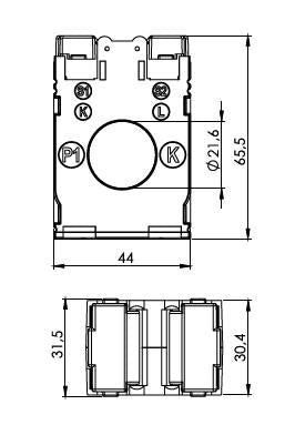 ONKA Měřicí transformátor proudu - ONKA Měřicí transformátor proudu - CURRENT TRANSFORMER 150/5A, 44/20 (31), CLASS 1, 2.5VA (CK201505103 / 80010994)