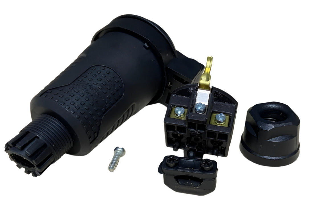 Hermetický černý gumová zásuvka schuko plug Plugue wtyczka Enchufe elektripistik Prise Ștecher Lezárt IP44 Bylion Principal Elektrik