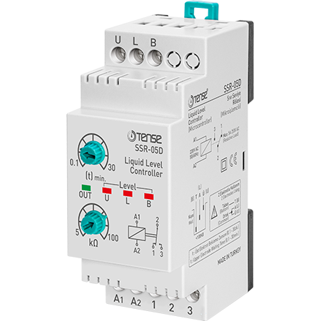 Regulátor výšky hladiny, hladinoměr do vrtu s časovačem  spínače hladiny SSR-05D TENSE water level relay