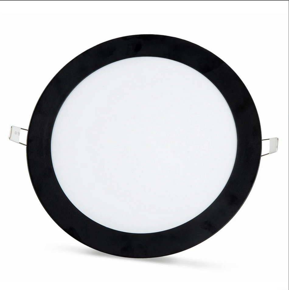 NOAS SLIM LED panel black frame cool white /6500K 18W / 1620Lm round recessed circular (power supply included in the set) 6500K YL10-1800-S