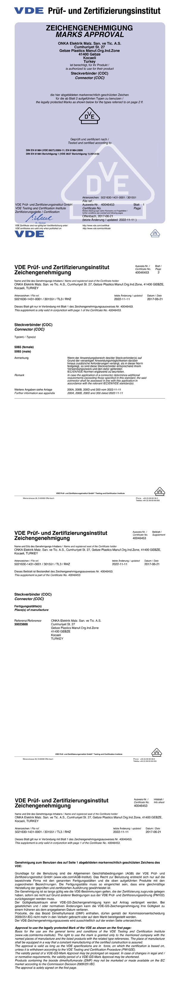 VDE certifikát kvality – testováno podle německých norem
