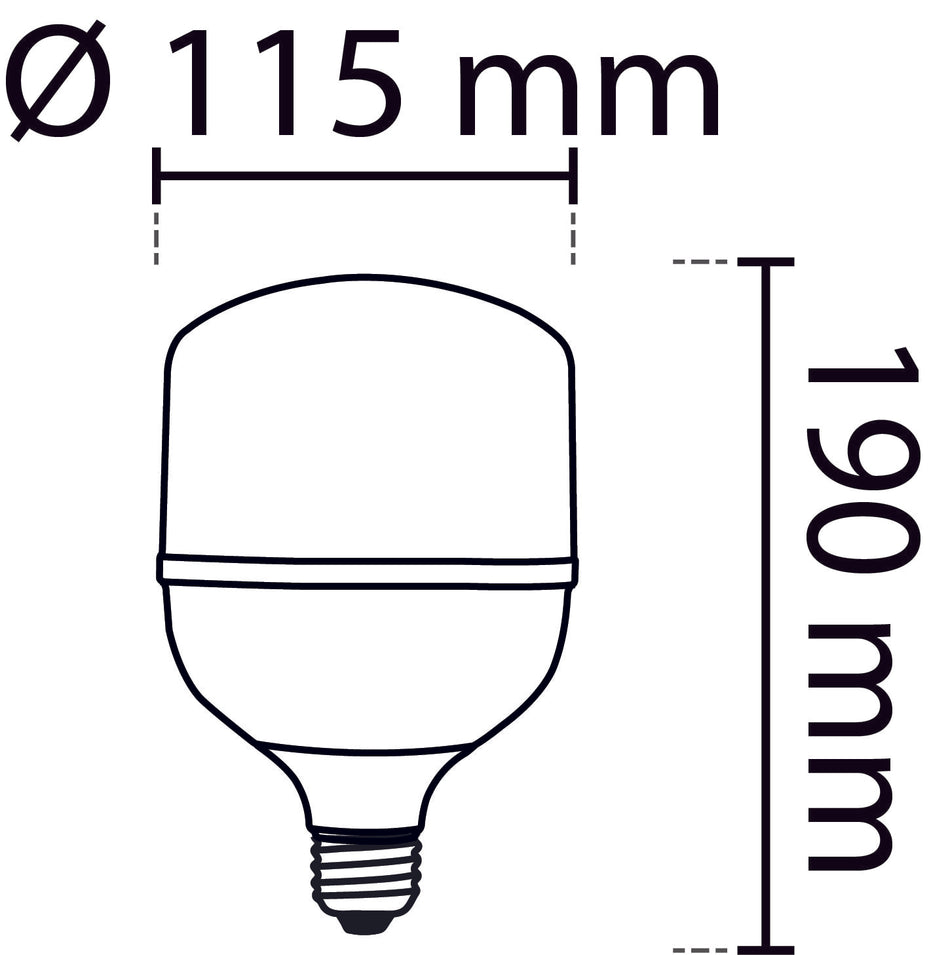 NOAS 40W (300W) LED žárovka TORCH typ, Teplá bílá / 3200K 6500, 3600 Lm, YL95-4001 YL95-4002