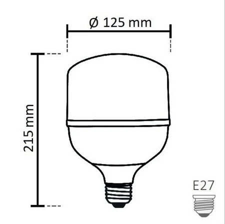 NOAS 50W LED žárovka TORCH typ, Studená bílá / 6500K, 4290 Lm, YL95-5001