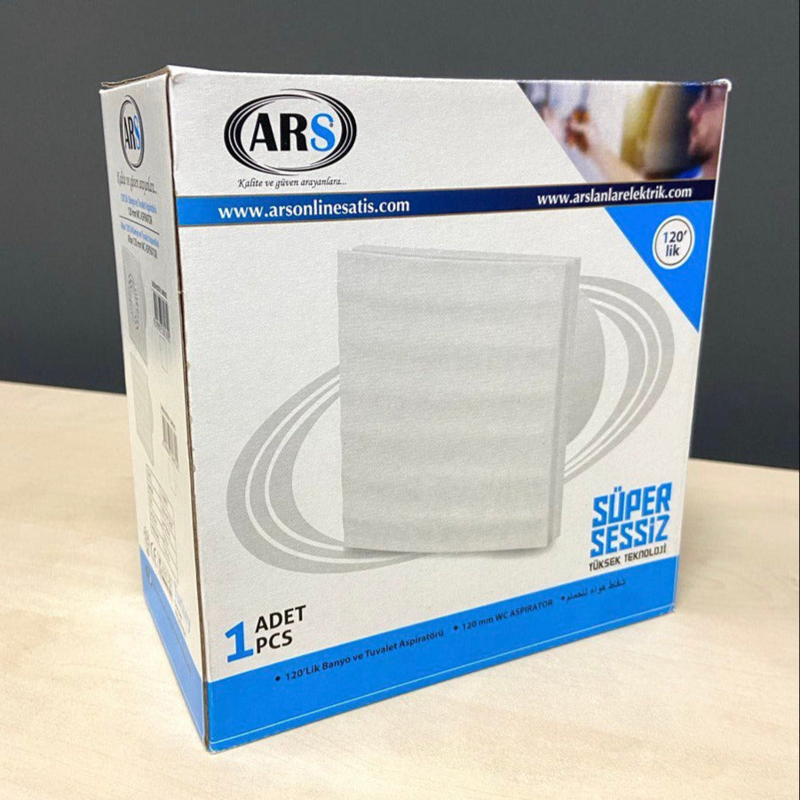 Alize ARS - λευκός τοίχου αξονικός ανεμιστήρας μπάνιου / WC λευκός με γρίλια αθόρυβος 120mm, 180 m3/h, 348563