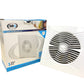 ARS - white wall-mounted axial bathroom / WC fan white with grille silent 150mm, 280 m3/h, 340043