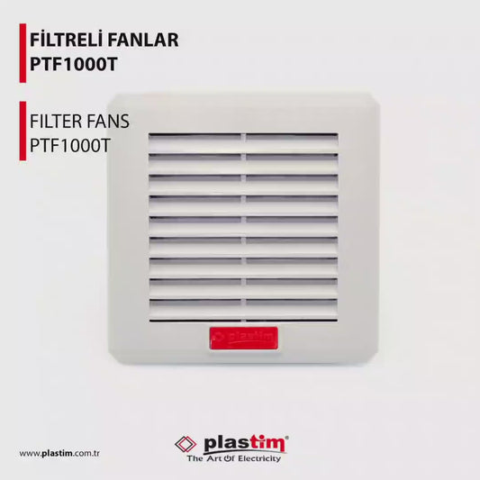 Ventilátor s filtrem + šruboba svorka, 30 (41) m3/h, 120x120,  230V 50/60Hz IP54 PTF1000T Plastim