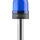 FLASHING ø70 NUT CONNECTOR. SIGNALING BEACON WITH BUZZER, 40-250V AC/DC, BLUE WITH 10CM EXTENDED TUBE, SNT-S725-FB-4-10T