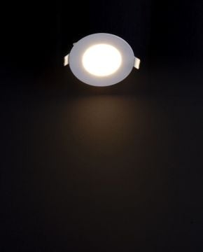 2 pcs - round LED panel 3W / 270Lm white circular recessed (power supply included in the set) 4000K YL10-0307