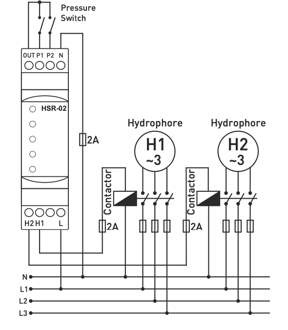 Hydrophore sequential relay